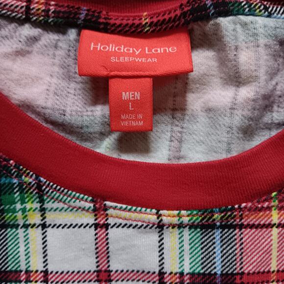 Holiday Lane Men's Cotton Matching Family Pajamas Set, Winterton Plaid, Large - Picture 4 of 7